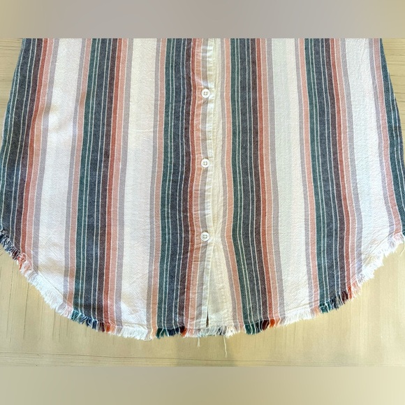 Anthropologie Cloth & Stone Striped Sleeveless V-Neck Shirt Dress - Size Small - Picture 10 of 15